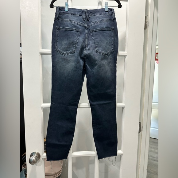 Good American Dark Blue Straight Leg Jeans - Size 10 - Picture 3 of 7